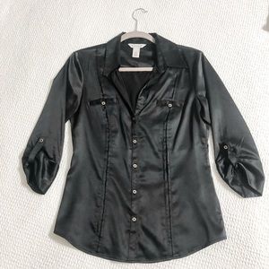 Black Button Up Blouse